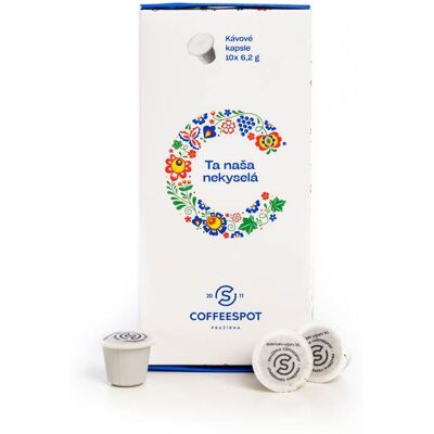 Coffeespot Ta naša nekyselá Espresso kávové kapsle 10x6,2 g Coffeespot Ta naša nekyselá Espresso kávové kapsle 10x6,2 g