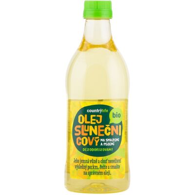 Country Life Olej slunečnicový dezodorizovaný na smažení a pečení BIO 1000 ml Country Life Olej slunečnicový dezodorizovaný na smažení a pečení BIO 1000 ml