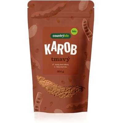 Country Life Karobový prášek tmavý BIO 350 g Country Life Karobový prášek tmavý BIO 350 g