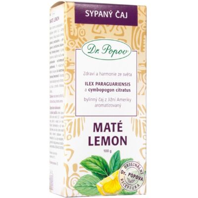 Dr. Popov Maté Lemon sypaný čaj 100 g Dr. Popov Maté Lemon sypaný čaj 100 g
