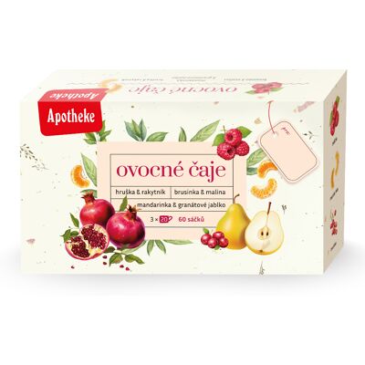 Apotheke Ovocné čaje Mix 3x20 sáčků Apotheke Ovocné čaje Mix 3x20 sáčků