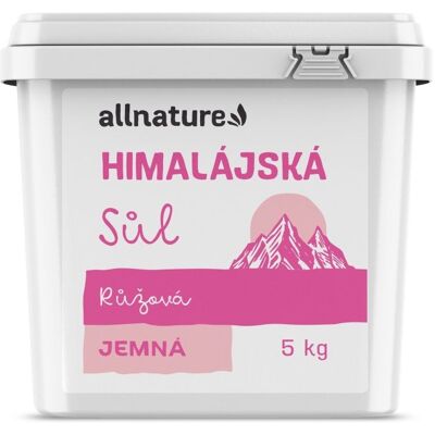 Allnature Himalájská sůl růžová jemná 5 kg Allnature Himalájská sůl růžová jemná 5 kg