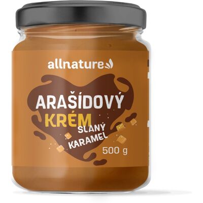 Allnature Arašídový krém slaný karamel 500 g Allnature Arašídový krém slaný karamel 500 g