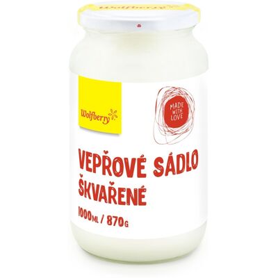 Wolfberry Vepřové sádlo škvařené 1000 ml 870 G Wolfberry Vepřové sádlo škvařené 1000 ml 870 G