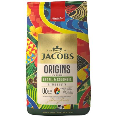 Jacobs Douwe Egberts - Fusion Origins Brazílie a Kolumbie - Kávová zrna Jacobs Douwe Egberts - Fusion Origins Brazílie a Kolumbie - Kávová zrna