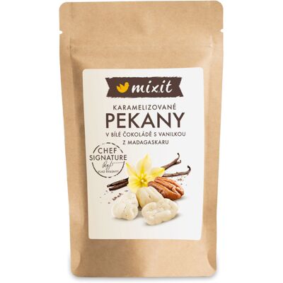 MIXIT Pekanové ořechy v bílé čokoládě s madagaskarskou vanilkou 100 g MIXIT Pekanové ořechy v bílé čokoládě s madagaskarskou vanilkou 100 g