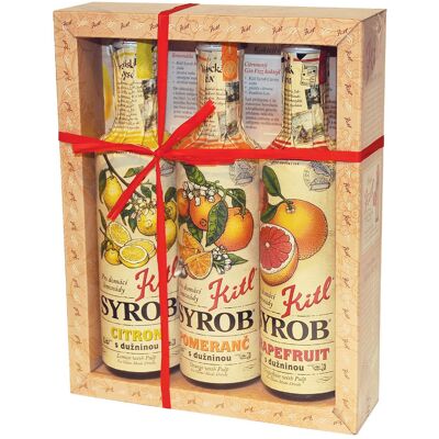 Kitl Syrob Citrusy Dárková sada - Grep, Citrón, Pomeranč - Nápoj Kitl Syrob Citrusy Dárková sada - Grep, Citrón, Pomeranč - Nápoj