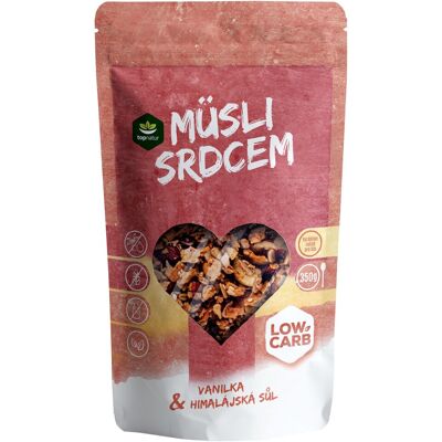 Topnatur Müsli srdcem Low Carb Vanilka & himalájská sůl 350 g Topnatur Müsli srdcem Low Carb Vanilka & himalájská sůl 350 g