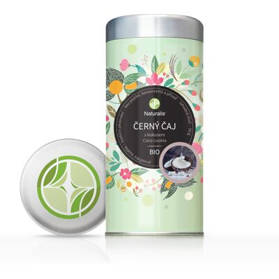 Naturalis Coco cookies BIO černý čaj s kokosem 50 g Naturalis Coco cookies BIO černý čaj s kokosem 50 g