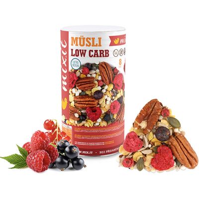 Mixit Müsli s Nízkým Obsahem Sacharidů s Borůvkami a Ořechy Mixit Müsli s Nízkým Obsahem Sacharidů s Borůvkami a Ořechy