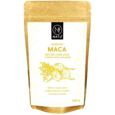 NATU Maca žlutá BIO prášek 200 g NATU Maca žlutá BIO prášek 200 g