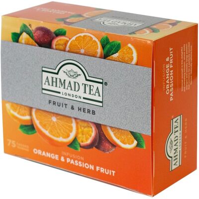Ahmad Tea Orange & Passionfruit porcovaný čaj 75x1,8 g Ahmad Tea Orange & Passionfruit porcovaný čaj 75x1,8 g