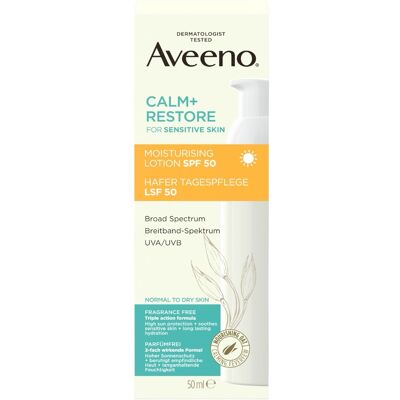 Aveeno Calm+Restore Hydratační mléko SPF50 50 ml Aveeno Calm+Restore Hydratační mléko SPF50 50 ml