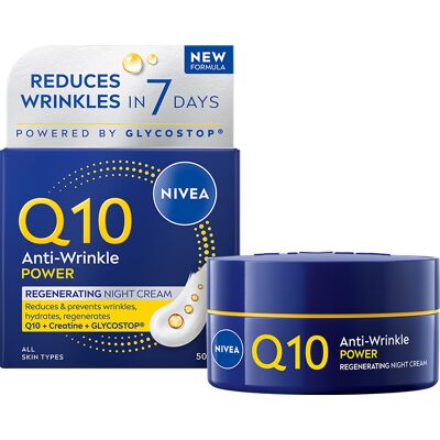 Nivea Q10 Power regenerační noční krém proti vráskám 50 ml Nivea Q10 Power regenerační noční krém proti vráskám 50 ml