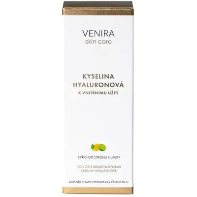 Venira Kyselina hyaluronová k vnitřnímu užití citrón-limeta 50 ml Venira Kyselina hyaluronová k vnitřnímu užití citrón-limeta 50 ml