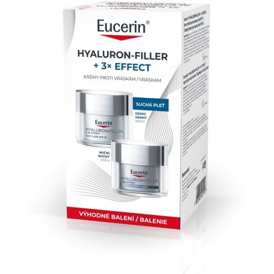 Eucerin Hyaluron-Filler + 3x Effect denní a noční krém 2x50 ml Eucerin Hyaluron-Filler + 3x Effect denní a noční krém 2x50 ml