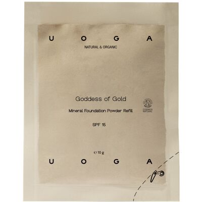Uoga Uoga Minerální make-up s jantarem SPF15 Goddess of gold náplň 10 g Uoga Uoga Minerální make-up s jantarem SPF15 Goddess of gold náplň 10 g