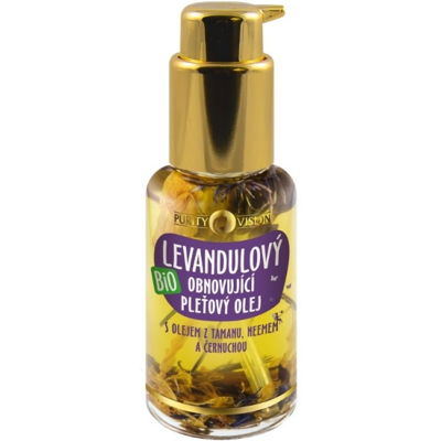 Bio levandulový olej Purity Vision pro citlivou pokožku - Pleťový olej Bio levandulový olej Purity Vision pro citlivou pokožku - Pleťový olej