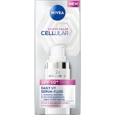 NIVEA Filler Denní Sérum SPF 50+ – Sérum na obličej, krk a dekolt NIVEA Filler Denní Sérum SPF 50+ – Sérum na obličej, krk a dekolt