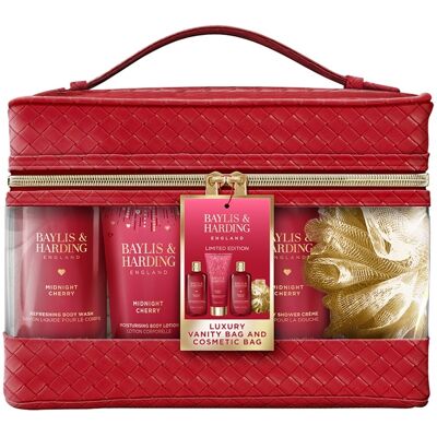 Baylis & Harding Sada péče o tělo v toaletní taštičce Midnight Cherry 5 ks Baylis & Harding Sada péče o tělo v toaletní taštičce Midnight Cherry 5 ks