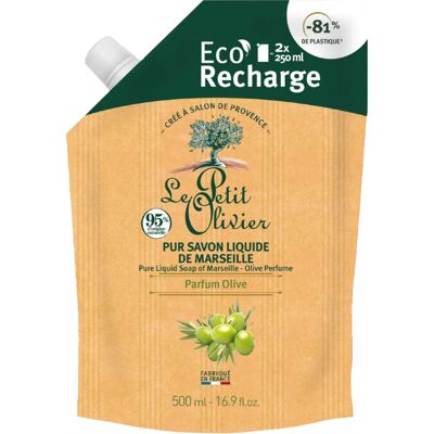 Le Petit Olivier Tekuté mýdlo Oliva náhradní náplň 500 ml Le Petit Olivier Tekuté mýdlo Oliva náhradní náplň 500 ml