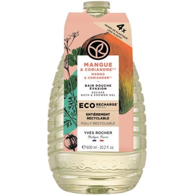 Yves Rocher Bain de Nature Sprchový gel mango & koriandr náplň 600 ml Yves Rocher Bain de Nature Sprchový gel mango & koriandr náplň 600 ml