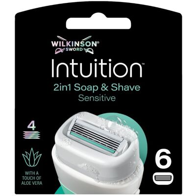 Wilkinson Intuition 2v1 Soap & Shave Sensitive náhradní hlavice 6 ks Wilkinson Intuition 2v1 Soap & Shave Sensitive náhradní hlavice 6 ks
