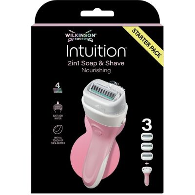 Wilkinson Intuition 2in1 Soap & Shave strojek + hlavice 3 ks Wilkinson Intuition 2in1 Soap & Shave strojek + hlavice 3 ks