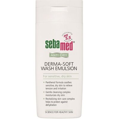 Sebamed Derma-Soft Wash Emulsion - Čisticí emulze na obličej - Chrání před suchostí Sebamed Derma-Soft Wash Emulsion - Čisticí emulze na obličej - Chrání před suchostí