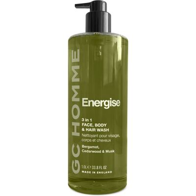 Grace Cole Pánské energizující tělové mýdlo 3v1 Bergamot, Cedr & Mošus 1 l Grace Cole Pánské energizující tělové mýdlo 3v1 Bergamot, Cedr & Mošus 1 l