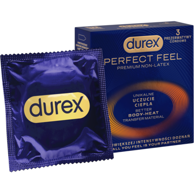 Durex Perfect Feel kondomy 3 ks Durex Perfect Feel kondomy 3 ks