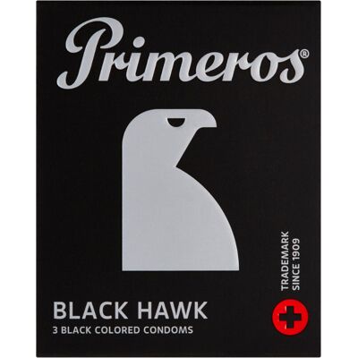 Primeros Black Hawk – černé kondomy (3 ks) Primeros Black Hawk – černé kondomy (3 ks)