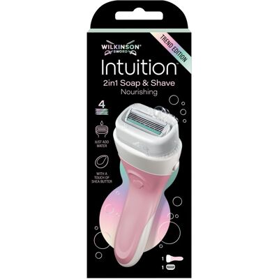 Wilkinson Intuition 2in1 Soap&Shave Nourishing dámský holicí strojek + hlavice Wilkinson Intuition 2in1 Soap&Shave Nourishing dámský holicí strojek + hlavice