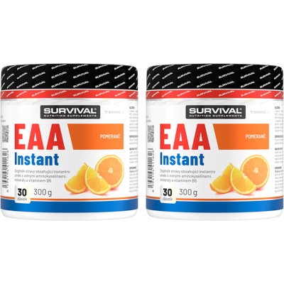Survival EAA Instant AKCE 1+1 300 g pomeranč + 300 g pomeranč Survival EAA Instant AKCE 1+1 300 g pomeranč + 300 g pomeranč