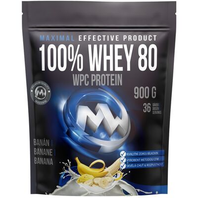 MAXXWIN PROTEIN 100% WHEY 80 900 g banán MAXXWIN PROTEIN 100% WHEY 80 900 g banán