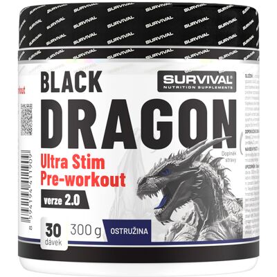 Survival Black Dragon Ultra Stim Pre-workout 300 g ostružina Survival Black Dragon Ultra Stim Pre-workout 300 g ostružina