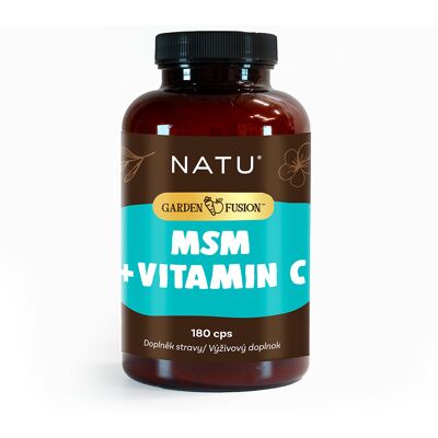 NATU Garden Fusion MSM s vitaminem C 180 kapslí NATU Garden Fusion MSM s vitaminem C 180 kapslí