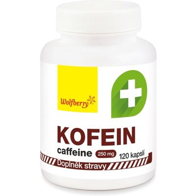 Wolfberry Kofein 250 mg 120 kapslí Wolfberry Kofein 250 mg 120 kapslí