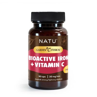 NATU Garden Fusion Bioaktivní železo s vitaminem C a piperinem 90 kapslí NATU Garden Fusion Bioaktivní železo s vitaminem C a piperinem 90 kapslí