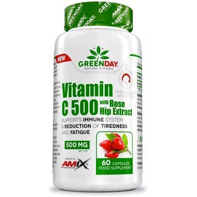 Amix Nutrition Vitamin C 500 s extraktem z šípků - 60 kapslí Amix Nutrition Vitamin C 500 s extraktem z šípků - 60 kapslí