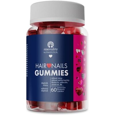 Renovality Hair Nails Gummies 60 ks Renovality Hair Nails Gummies 60 ks