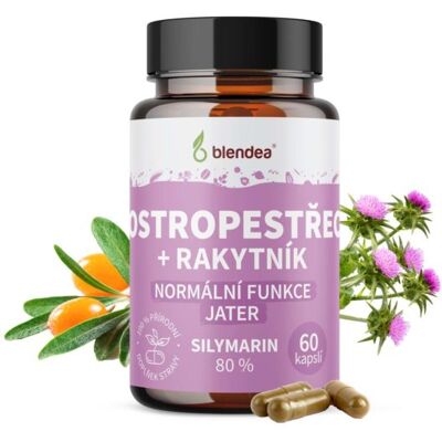 Blendea Ostropestřec + rakytník 60 kapslí - Doplněk stravy Blendea Ostropestřec + rakytník 60 kapslí - Doplněk stravy