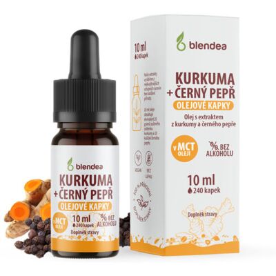 Blendea Kurkuma + Černý Pepř Olejové Kapky - Olejové Kapky Blendea Kurkuma + Černý Pepř Olejové Kapky - Olejové Kapky