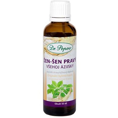 Dr. Popov Žen-šen pravý bylinné kapky 50 ml Dr. Popov Žen-šen pravý bylinné kapky 50 ml