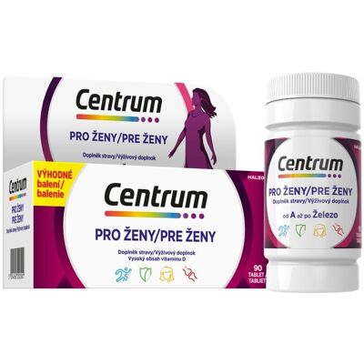 Centrum Multivitamíny pro Ženy 90 Tablet - Multivitamin pro Ženy Centrum Multivitamíny pro Ženy 90 Tablet - Multivitamin pro Ženy