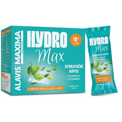 Alavis Maxima HydroMax hydratační nápoj 10x8 g lime/máta Alavis Maxima HydroMax hydratační nápoj 10x8 g lime/máta