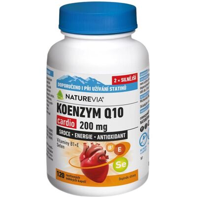 NatureVia Koenzym Q10 cardio 200 mg 120 kapslí NatureVia Koenzym Q10 cardio 200 mg 120 kapslí