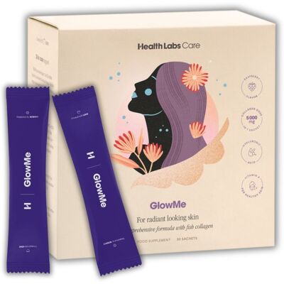 Health Labs Care GlowMe Kolagen 5000 mg malina 30 sáčků Health Labs Care GlowMe Kolagen 5000 mg malina 30 sáčků