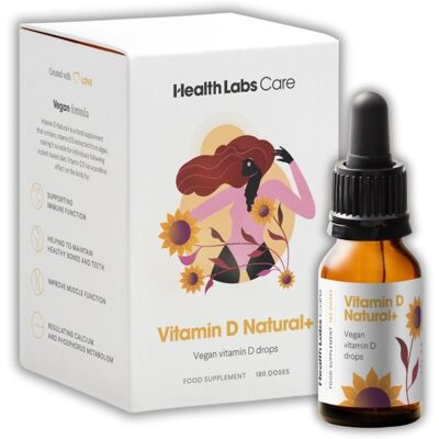 Health Labs Care Vitamin D3 Natural + Vegan kapky 180 dávek Health Labs Care Vitamin D3 Natural + Vegan kapky 180 dávek