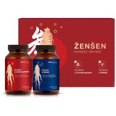 MycoMedica Korejský červený ženšen s Cordycepsem + Reishi 2 x 90 kapslí MycoMedica Korejský červený ženšen s Cordycepsem + Reishi 2 x 90 kapslí